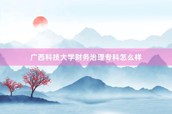 广西科技大学财务治理专科怎么样